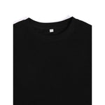 KZZ Men's black crew neck short-sleeved shirt (with flag pattern on the back)