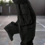 KZZ Loose Lightweight style Sports Pants Men Trousers Large pocket cargo casual trousers
