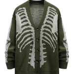 KZZ Men's Printed Button-Front Knit Top