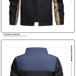 KZZ Men's Casual Stand Collar Jacket