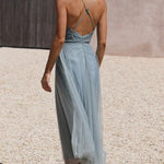 Modern-day Princess Chiffon Suspenders Party Maxi Dress