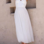 Modern-day Princess Chiffon Suspenders Party Maxi Dress