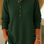 Women's Solid Colour Crew Neck Long Sleeve Casual Knit Pullover
