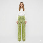 Valentina Rossi | Sequin Straight-Leg Party Pants For Women