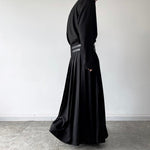 Pleated Double Belt Skirt Hakama Pants