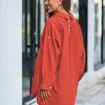 Zeagoo Long Cuffed Sleeve Shirts Button Down V Neck Blouse Loose Fitting Tops
