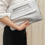 Large Capacity Commuting Magnetic Clutch Bag with Crossbody Strap