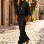 Women's Batwing Top & Maxi Skirt Set