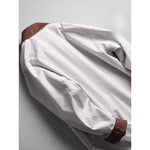 Color-blocked Lapel Mid-length Loose Casual Coat