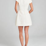 Exquisite And Playful Pearl Trim Pocket Mini Dress