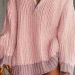 24-Hour-Shipping Pink Comfort Knitted Sweater Dress