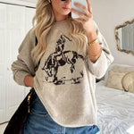 Cowboy Graphic Crew Sweater