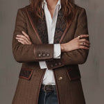 Rosaline | Herringbone Panel Blazer