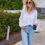 Long Sleeve Chiffon Blouse - Zeagoo (Us Only)