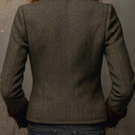Agnes | Herringbone Contrast-Trim Blazer