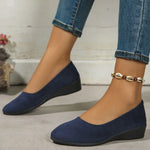 Women's Embossed Wedge Slip-On Shoes