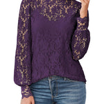 Zeagoo Lace Tops  with Separable Camisole Sexy Blouses Shirts 2 PCS Set
