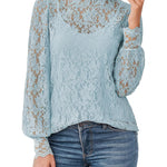 Zeagoo Lace Tops  with Separable Camisole Sexy Blouses Shirts 2 PCS Set