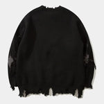KZZ men's loose casual street soft and comfortable long-sleeved round neck knitted top