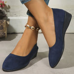 Women's Embossed Wedge Slip-On Shoes