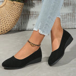 Women's Embossed Wedge Slip-On Shoes