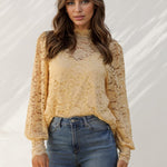 Zeagoo Lace Tops  with Separable Camisole Sexy Blouses Shirts 2 PCS Set