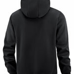 KZZ Men's winter hooded jacket, multi-pocket casual lapel men's top