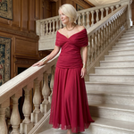 Calen | Robe Midi à Épaules Dénudées