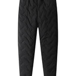 KZZ Men's Warm Fleece-Lined Straight-Leg Jogger Pants with Zipper Pockets