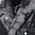 Large Fur Collar Warm Reversible Jacket