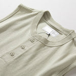 Wide Shoulder Sleeveless T-Shirt