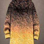 Aurelia Golden Scroll Hooded Jacket