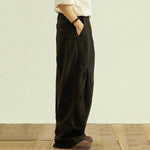 Japanese Retro Silhouette Loose-fitting Pleated Pants