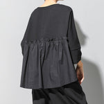 Loose-fitting Patchwork Casual T-shirt