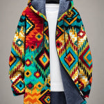 Celeste Modern Art-Print Hooded Jacket