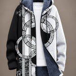 Elara Heritage Geometric Hooded Jacket
