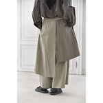 Womenâ€˜s Irregular Color-blocked Faux Two-piece Casual Skirt Pants