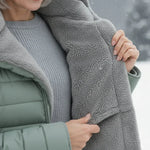Women's Quilted Fleece Lined Winter Jacket