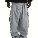 KZZ Loose Lightweight style Sports Pants Men Trousers Large pocket cargo casual trousers
