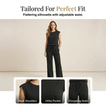 Women's Sleeveless Top & Drawstring Trouser Set