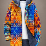 Elara Heritage Geometric Hooded Jacket