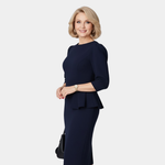 CLAUDINE BLOOM | REFINED RUFFLE MIDI DRESS