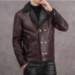 Calderon Sherpa-Lined Leather Jacket