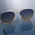 Lucent Titanium Square Sunglasses