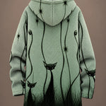 Elowen Whimsical Cat Hooded Jacket