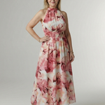 Sylin | Gathered Halter Midi Dress