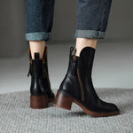 Léonie | Bottines en cuir à talon confortable