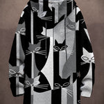 Celeste Modern Cats Hooded Jacket