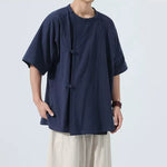 Retro Button-down Short-sleeved Shirt
