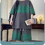 KZZ Trendy letter print short-sleeved menswear